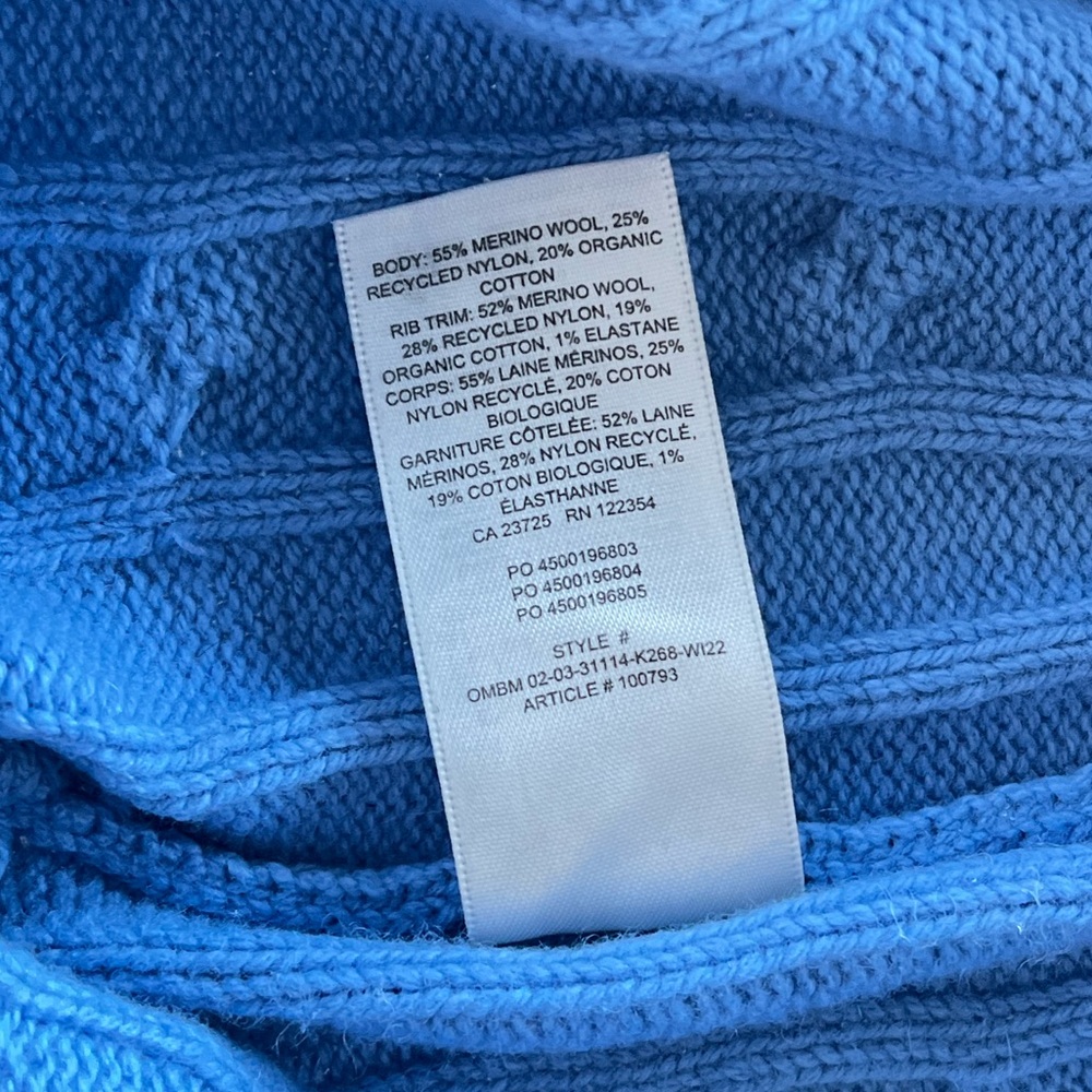 Aritzia Sunday Best Lottie Blue Merino Wool Relaxed Polo Cotagecore Sweater SzS - Picture 17 of 17